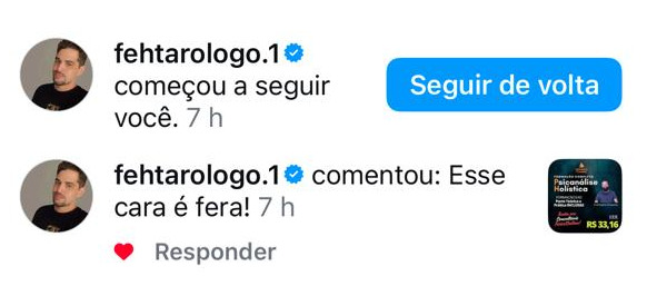 Depoimento de aluno
