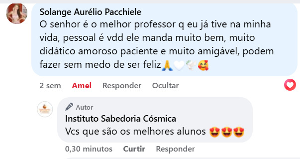 Depoimento de aluno
