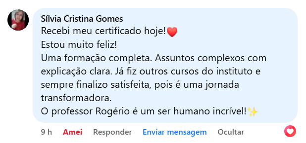 Depoimento de aluno