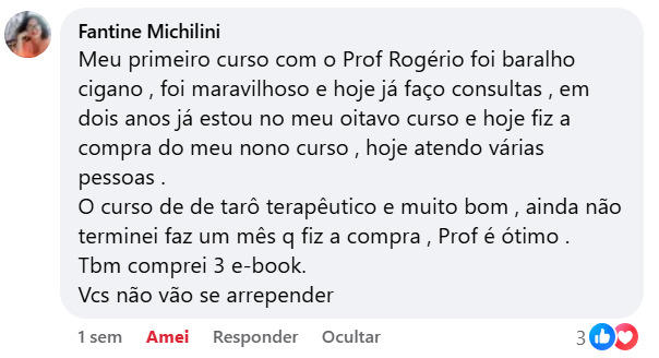 Depoimento de aluno