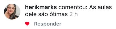 Depoimento de aluno