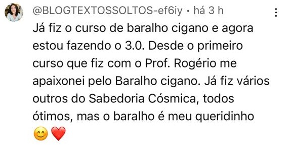 Depoimento de aluno